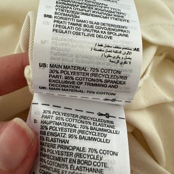 Reebok Sheer Cream Cutout Tshirt | US S - Picture 7 of 7